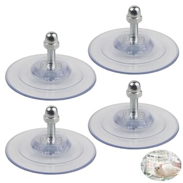 SquEqu 4 Pack Cat Window Perch Suction Cup Replacement with Screws 85mm Sturdy Strong Hanging Holder Suction Cups for Cat Window Perch Cordless Hammock Foldable Cats Bed Seat