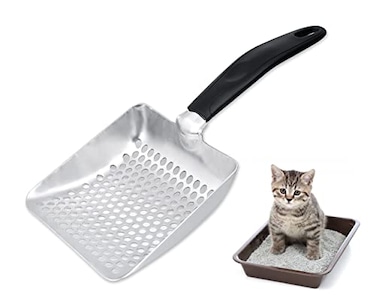 DS. DISTINCTIVE DS DISTINCTIVE STYLE Cat Litter Scoop Deep Shovel Metal Sifter Small Round Holes
