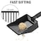 PUPTECK Metal Cat Litter Scoop Long Handle Chicken Poop Scooper Adjustable Kitty Litter Sifter with Deep Shovel Heavy Duty NonStick Coop Accessories