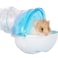WNZQK Hamster Sand Bathroom Guinea Pig Hideout Cage Accessories Sand Bath Container Small Pet Toilet Hamster Villa Transparent ExternalUpgrade Blue