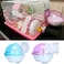 WNZQK Hamster Sand Bathroom Guinea Pig Hideout Cage Accessories Sand Bath Container Small Pet Toilet Hamster Villa Transparent ExternalUpgrade Blue
