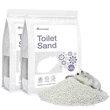 Niteangel Training Litter Potty Sand Hamster Sand Bath for Syrian Dwarf Hamsters Gerbils Mice Lemming Degus or Other SmallSized Pets 14 L x 2 Purple Label