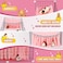 ONEJU Guinea Pig Hideout Guinea Pig Corner Hideout FourSided Fringes Rectangular Top and Washable Hides Suitable Hides for Guinea Pigs and Rabbit No Metal Fences Pink