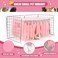 ONEJU Guinea Pig Hideout Guinea Pig Corner Hideout FourSided Fringes Rectangular Top and Washable Hides Suitable Hides for Guinea Pigs and Rabbit No Metal Fences Pink
