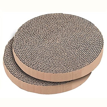 AUOON Cat Scratcher Replacement Pad 2 Pack Tighter and Stronger Roll NonToxic ExtraThick Cardboard Protect Furniture
