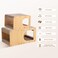 EHEYCIGA Cardboard Cat Scratcher House 17Inch Corrugated Cat Scratcher for Indoor Cats Kitten Scratching Board Pad Brown