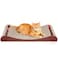 FluffyDream Cat Scratcher Cardboard Scratching Pad House Bed Furniture Protector Infinity Shape Curved Brown Bone Bell
