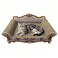 INRLKIT Luxury Cardboard Cat Scratcher Sofa Bed Couch Shaped Cat Scratching Board Scratch Lounge with Catnip Scratcher for Indoor Cats Kittens Kitties Grey