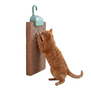 Kitty City Over The Door Cat Scratcher Clip Space Saving Vertical Scratching Pad Holder for Cats Protect Furniture Doors Fits Most Standard Scratch Pads Easy Hook On Setup