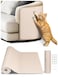 Minyii 787x158 Cat Scratch Mat Trimmable SelfAdhesive Carpet DIY Climb Cat Scratcher for Furniture Couch or Wall Protector Covering Cat Scratching Post Replacement Pads Beige
