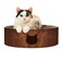 çŒ«å£± Necoichi Cat Scratcher Bowl for Indoor Cats Cat Scratching Lounger with Reversible Usability and Extra Comfort for Lounge Cardboard Bed Couch Regular Dark Cherry