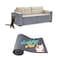 SAVUK Cat Scratching Mat for Couch Furniture Protective Cover AntiFall Climbing Claw Corner Wall Mat SelfAdhesive Cuttable Easy to Clean Replacement Carpet Rug Grey 15 x 24