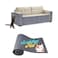 SAVUK Cat Scratching Mat for Couch Furniture Protective Cover AntiFall Climbing Claw Corner Wall Mat SelfAdhesive Cuttable Easy to Clean Replacement Carpet Rug Grey 15 x 24