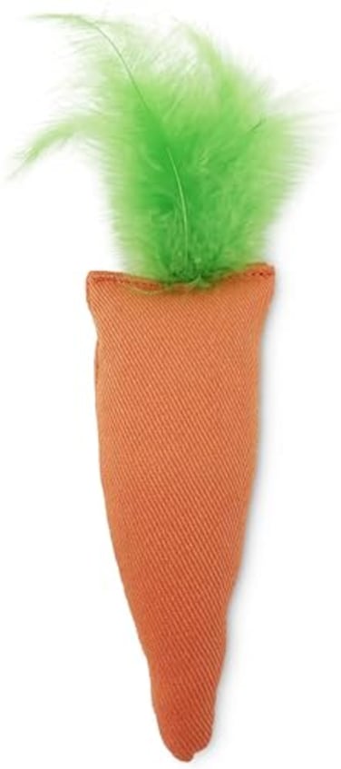 Our Pets OurPets 100Percent North American Catnip Filled Carrot Cat Toy 24 Karat