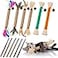 GREMBEB Cat Toys 12Pack Silvervine Chew Stick 12Pack Kitten Treat Catnip Toy Kitty Natural Stuff Catnip Matatabi for Cleaning Teeth Indoor Dental Snack Interactive