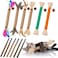 GREMBEB Cat Toys 12Pack Silvervine Chew Stick 12Pack Kitten Treat Catnip Toy Kitty Natural Stuff Catnip Matatabi for Cleaning Teeth Indoor Dental Snack Interactive