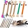 GREMBEB Cat Toys 12Pack Silvervine Chew Stick 12Pack Kitten Treat Catnip Toy Kitty Natural Stuff Catnip Matatabi for Cleaning Teeth Indoor Dental Snack Interactive