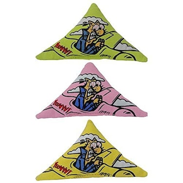CoolCyberCats PurrrMuda Triangle Speciality Pack Contains Yeowww 100 Organic Catnip PurrrMuda Triangles 1 Each Pink Green Yellow