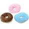 Honbay 3PCS Donut Shape Plush Cat Catnip Toys Kitten Interactive Pillows Cat Gifts for Cat Lovers