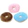 Honbay 3PCS Donut Shape Plush Cat Catnip Toys Kitten Interactive Pillows Cat Gifts for Cat Lovers