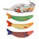 WONOWPA Catnip Toy 3PCS Cat Chew Toys Bite Resistant Catnip Toys with Bell Inside Plush Cartoon Kitten Teething Interactive Toy for Cats