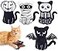 Retro Shaw 4Pcs Crinkle Catnip Toys for Indoor Kittens Soft Plush Halloween Gothic Cat Toys Interactive Play Fun Relieves Boredom Anxiety 37 Inches