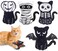 Retro Shaw 4Pcs Crinkle Catnip Toys for Indoor Kittens Soft Plush Halloween Gothic Cat Toys Interactive Play Fun Relieves Boredom Anxiety 37 Inches
