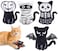 Retro Shaw 4Pcs Crinkle Catnip Toys for Indoor Kittens Soft Plush Halloween Gothic Cat Toys Interactive Play Fun Relieves Boredom Anxiety 37 Inches