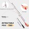 FYNIGO Interactive Cat Kitten Wand Toy Set2 Retractable Fishing Pole1 Rainbow Teaser Wand9 Refills 2 Spare HookFunny Cat Feather Toys for Indoor Cats and Kittens to Chase Exercise14 Pack