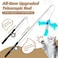 Pawaboo Cat Feather Toys 4 Pack Interactive Cat feather Teaser Wand Toys Retractable Fishing Pole Wand Catcher Exerciser with Refill Fish Dragonfly Worm with Bells Fun Cat Kitten Kitty Playing Toy