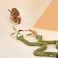 ZEZE Forest Snake Cat Teaser Wand Toy 505 Interactive Feather Cat Toy with Crinkle Sound Flexible Rubber Wand NonSlip Handle for Indoor Cats Play