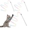 Molain Cat Wand Rainbow Toy 3pcs Rainbow Ribbon Cat Wand for Kittens Training Rainbow Ribbon Cat Interactive Catcher Wand Stick Toy for Kitten Cat Indoor Exerciser Playing30cm