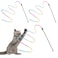 Molain Cat Wand Rainbow Toy 3pcs Rainbow Ribbon Cat Wand for Kittens Training Rainbow Ribbon Cat Interactive Catcher Wand Stick Toy for Kitten Cat Indoor Exerciser Playing30cm