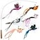 miwoowim Interactive Cat Toys for Indoor Cats 35 Steel Wire and 6PCS Feather Bird RefillsTeaser ToyCat Wand ToyFeathers Bells Realistic Bird Impression 7 PCS