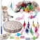 WOWF Cat Toys Pack Interactive Cats Toys for Indoor Cat Speedy Tail 20 Cat Toy Teaser Feather Mouse Toy for Kittens 20PCS
