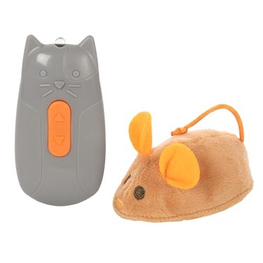 SmartyKat Race N Chase Electronic Remote Control Mouse Cat Toy Mimics Prey Motion for Active Hunting Bonding Play for Cats Kittens