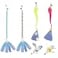 MiOYOOW Cat Wand Toy Refills 6PCS Sequins Cat Insect Toy Interactive Cat Wand Replacement with Bells for Indoor Cats Kittens