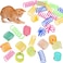 Sumind 30 Pcs Cat Spring Toys Kitten Spiral Springs for Indoor Interactive Cat Pet Toys Plastic Coil Spiral for Kitten Swatting Biting Hunting Bouncing Training Play 2 Styles