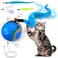 Mity rain Interactive Cat Toy Ball Speedy Cat Toys for Indoor Cats with Feather Tails for Chasing Moving Stimulation Smart Cat Toy for Enrichment Motion Activated Automatic Rolling Toys to Keep Them B