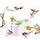 PANRIO 3in1 Interactive Cat Toys for Indoor CatsAutomatic Kitten ToyFlying Bird6 Holes MoleRotating Feather Rechargeable USB Interactive Cat Feather Toys for Bored Indoor Cats
