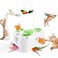 PANRIO 3in1 Interactive Cat Toys for Indoor CatsAutomatic Kitten ToyFlying Bird6 Holes MoleRotating Feather Rechargeable USB Interactive Cat Feather Toys for Bored Indoor Cats