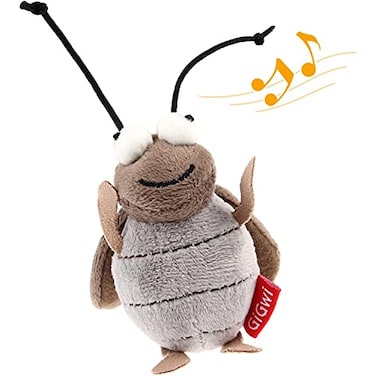 Gigwi Interactive Cricket Cat Toy Automatic Cricket Squeaky Cat Toys Play and Squeak Electronic Cricket Toy for Cats Kitten Indoor
