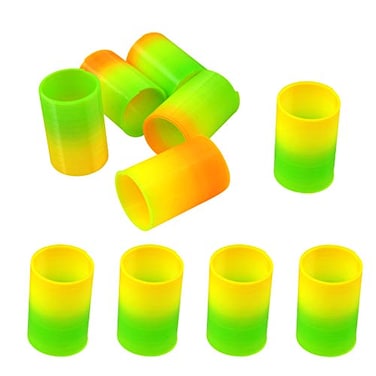 Andiker Cat Spiral Spring 10 pcs Long Cat Creative Toy Interactive cat Toy Durable Heavy Plastic Spring Colorful Springs Cat Toy for Swatting Biting Hunting and Active Healthy Play 10pc