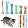 Leitee 60 Pcs Cat Spring Toys Kitten Tubes Indoor Interactive Chinese Finger Trap Cat Toys Plastic Coil for Pet Hunt ScratchRandom Colors