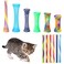 Leitee 60 Pcs Cat Spring Toys Kitten Tubes Indoor Interactive Chinese Finger Trap Cat Toys Plastic Coil for Pet Hunt ScratchRandom Colors