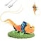 Migipaws Cat Toys Touch Activated Flapping Chirping Lizard Kitten Toy with Catnip for Indoor Cats Kicker Rechargeable Orange