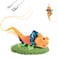 Migipaws Cat Toys Touch Activated Flapping Chirping Lizard Kitten Toy with Catnip for Indoor Cats Kicker Rechargeable Orange