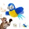 Vannon Cat Toys Flapping BirdCannot Fly Rechargeable Touch Activated Kitten Toy Interactive Cat Exercise Toys with Catnip and Feather for Indoor Cat Bule