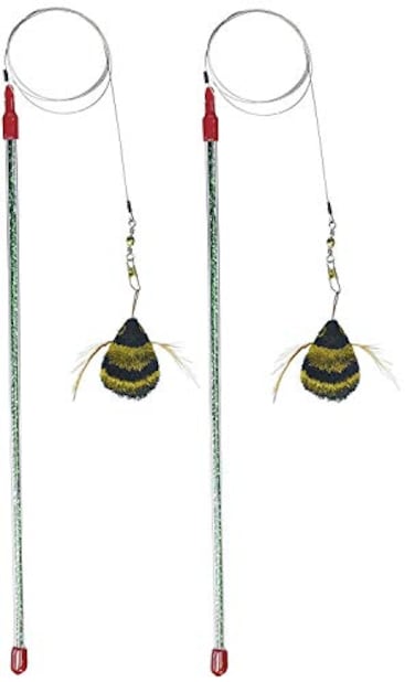GoCat Go Cat Cat Catcher Da Bee Cat Toy Handmade in the USA 1 Bee 2Pack