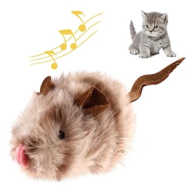 Gigwi Chirpy Cat Squeak Toy Interactive Mouse Cat Toy with Melody Chaser for Kitten Play and Boredom Relief